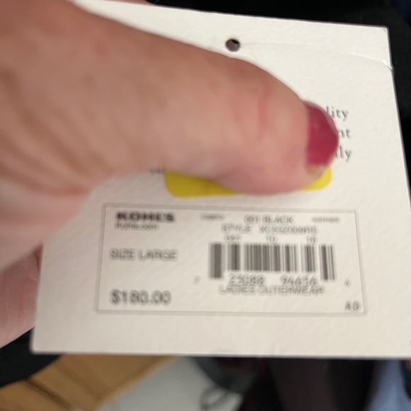 Croft and Barrow new black winter jacket with hoodie. Nice button up jacket! - Picture 3 of 4